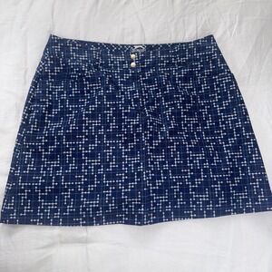 Slazenger Golf Skort Women Size 4 Wicking Stretch Blue Geometric Abstract EUC